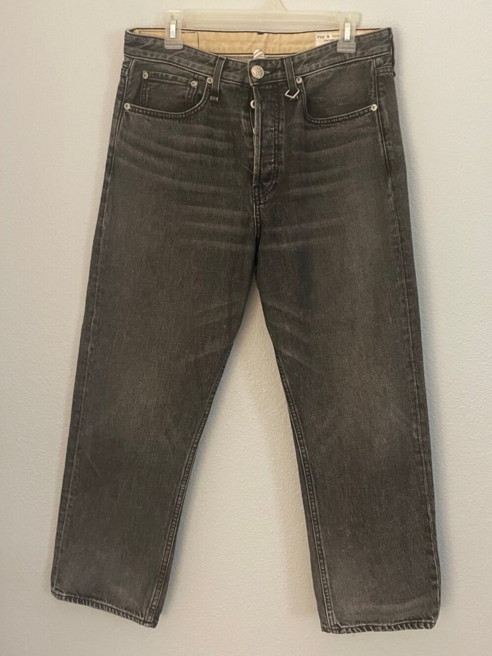 Authentic rag & bone Maya High Rise Ankle Straight, Denim Gray Jeans size 29